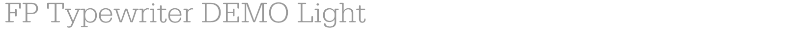 FP Typewriter font preview