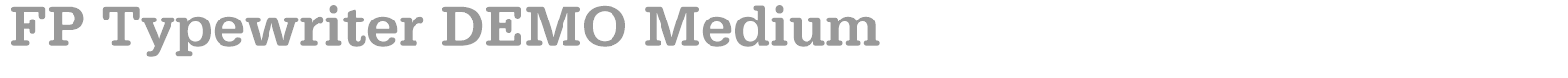 FP Typewriter font preview