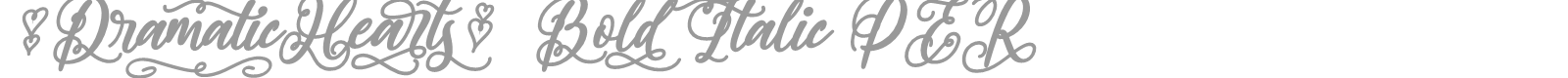 Dramatic Hearts font preview