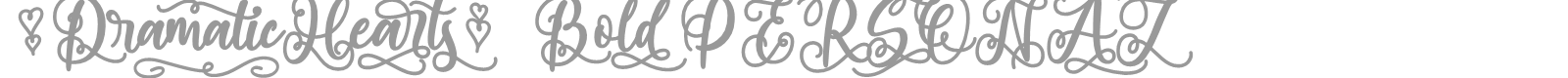 Dramatic Hearts font preview