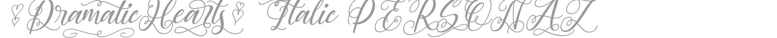 Dramatic Hearts font preview