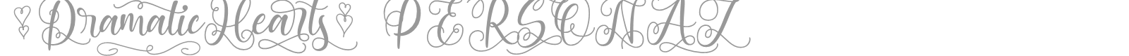 Dramatic Hearts font preview
