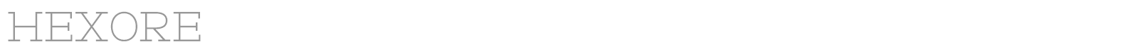 Hexore font preview