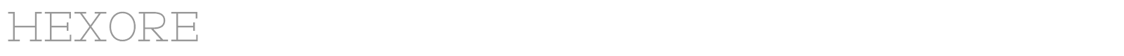 Hexore font preview