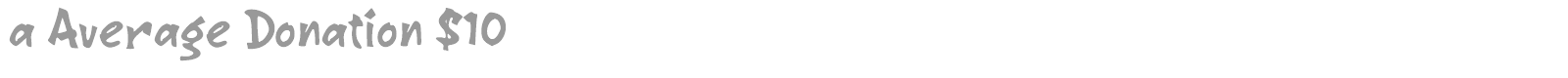 a Average Donation $10 font preview