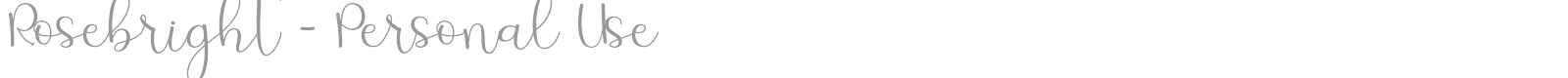 Rosebright font preview