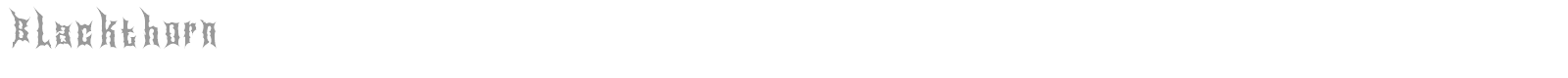 Blackthorn font preview