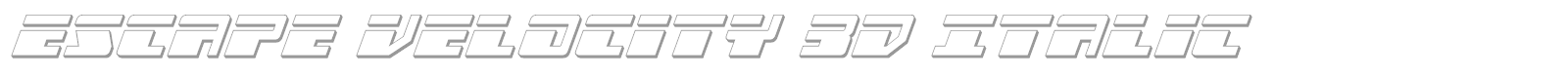 Escape Velocity font preview