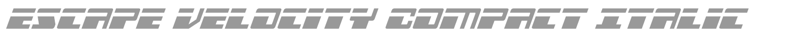 Escape Velocity font preview