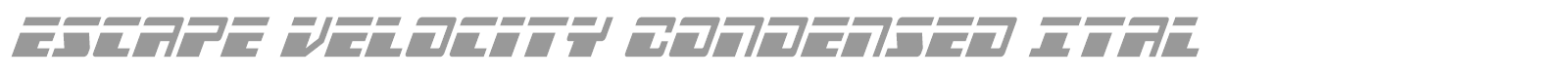 Escape Velocity font preview