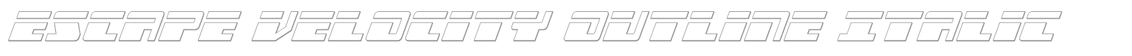 Escape Velocity font preview
