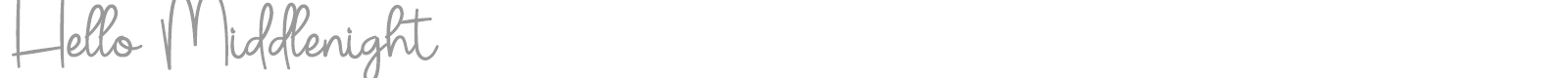 Hello Middlenight font preview