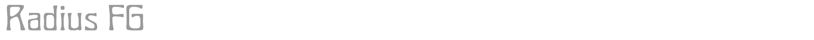 Radius FG font preview