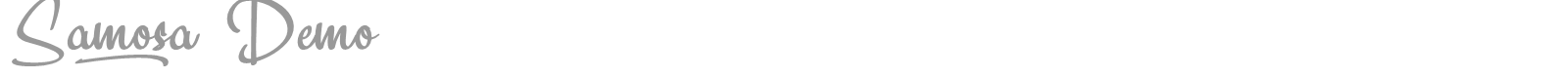 Samosa font preview