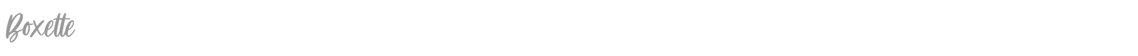 Boxette font preview
