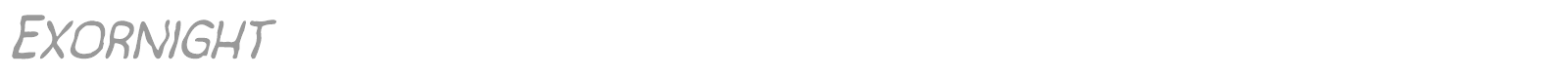 Exornight font preview