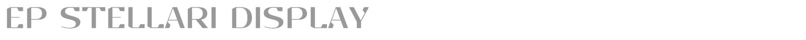 EP Stellari Display font preview