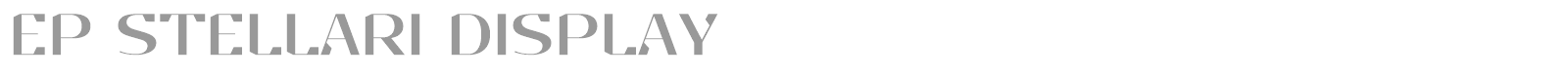 EP Stellari Display font preview
