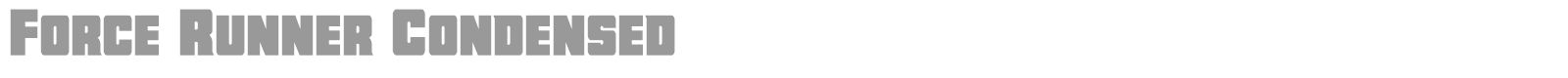 Force Runner font preview