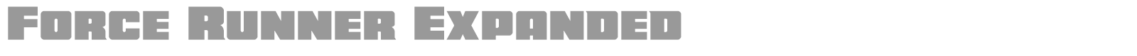 Force Runner font preview