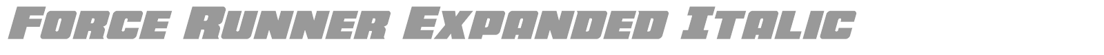 Force Runner font preview