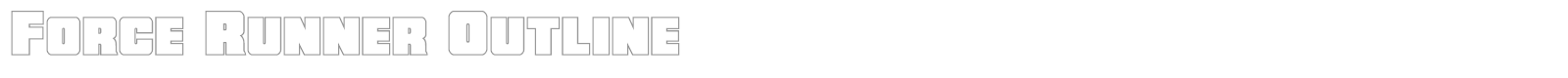 Force Runner font preview