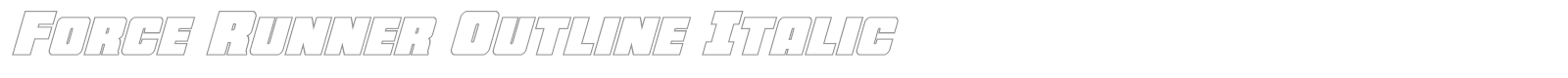 Force Runner font preview
