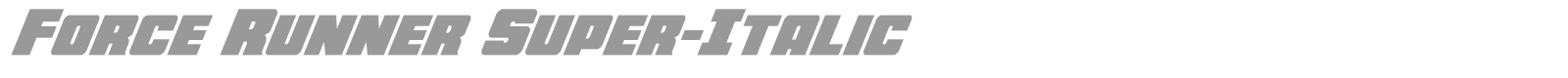 Force Runner font preview