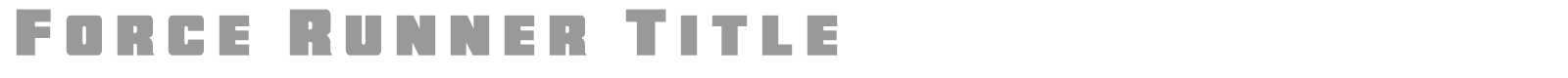 Force Runner font preview
