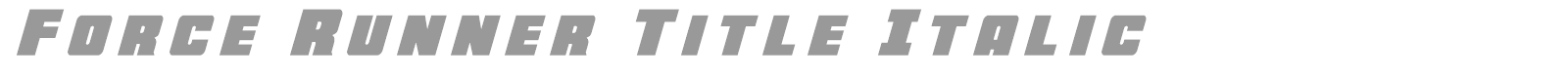 Force Runner font preview