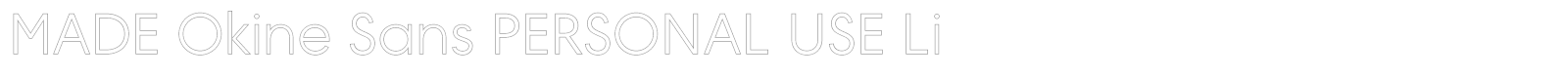 MADE Okine Sans font preview