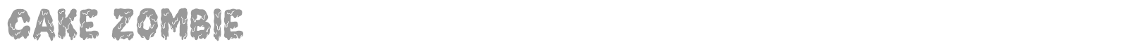 Cake Zombie font preview