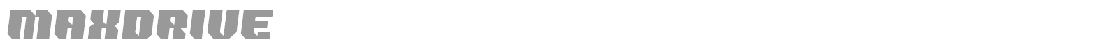Maxdrive font preview