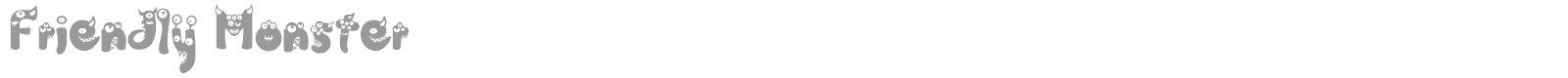 Friendly Monster font preview