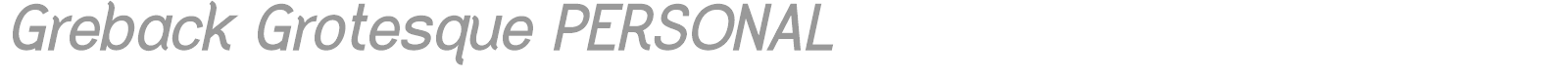 Greback Grotesque font preview