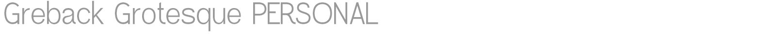 Greback Grotesque font preview