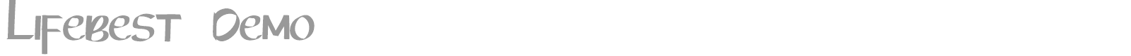 Lifebest font preview