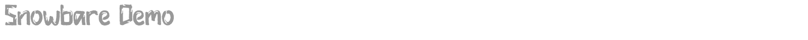 Snowbare font preview