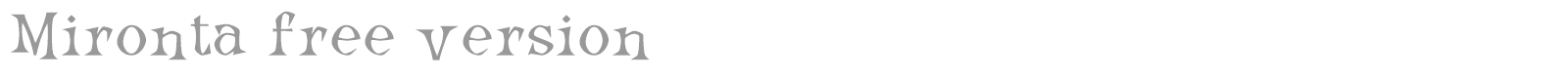Mironta font preview