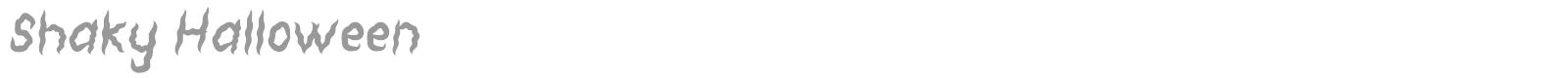 Shaky Halloween font preview