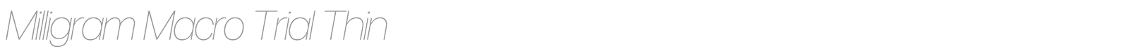 Milligram Macro font preview