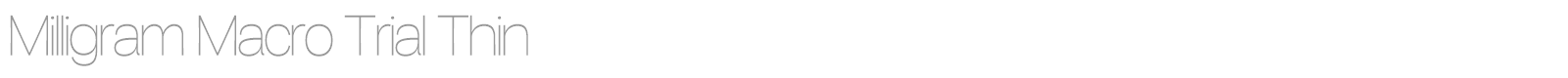 Milligram Macro font preview