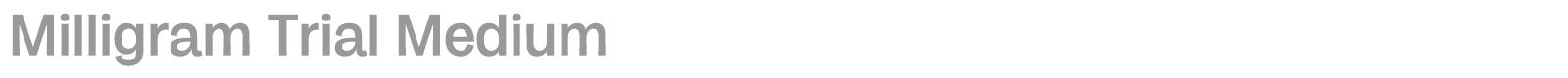 Milligram font preview