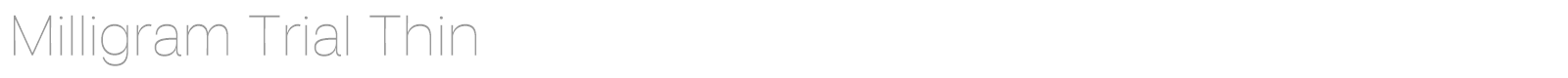 Milligram font preview