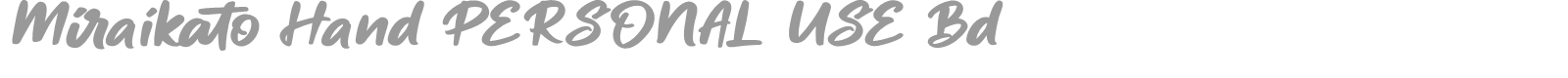 Miraikato Hand font preview
