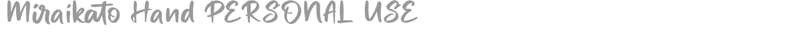 Miraikato Hand font preview