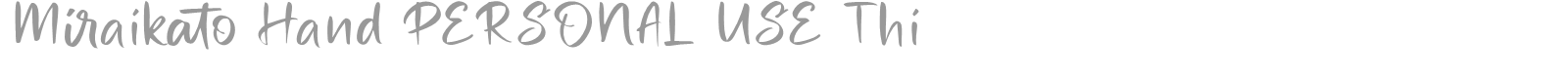 Miraikato Hand font preview