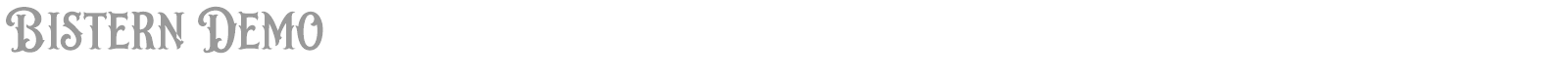 Bistern font preview