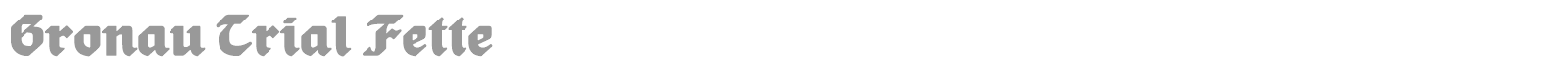 Gronau font preview