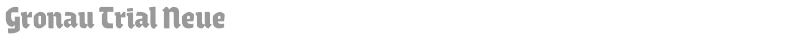 Gronau font preview